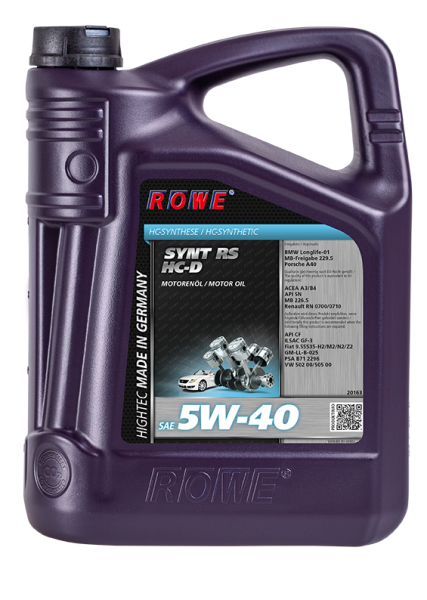 HIGHTEC SYNT RS HC-D SAE 5W-40_Rowe_Artikelbild DieHalle3.0_DerShop3.0_5L HIGHTEC SYNT RS HC-D SAE 5W-40_Rowe_Artikelbild DieHalle3.0_DerShop3.0_5L